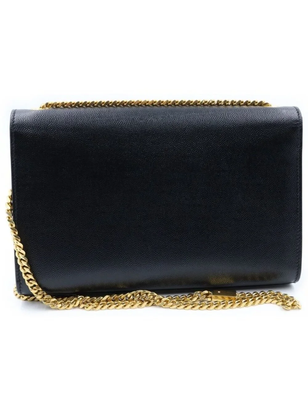Saint Laurent Paris Kate Small Chain Shoulder Bag Back Black Caviar Leather